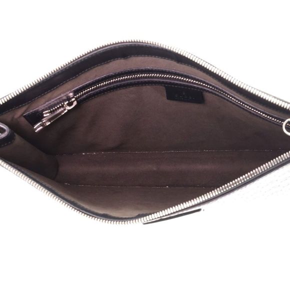 Gucci Zip Messenger Bag Guccissima Leather Large Black - Picture 6 of 8